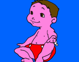 Disegno Bebè II pitturato su irene