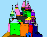 Disegno Castello medievale  pitturato su Gioia