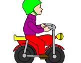 Disegno Motocicletta pitturato su giuseppe