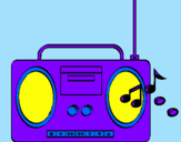Disegno Radio cassette 2 pitturato su tommy08