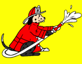 Disegno Dalmata pompiere  pitturato su gioele