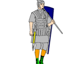 Disegno Soldato romano  pitturato su giuseppe