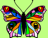 Disegno Farfalla pitturato su alice