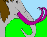 Disegno Mammuth  pitturato su gioele