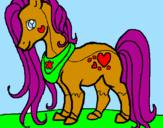 Disegno Pony pitturato su byutiful