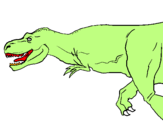 Disegno Tyrannosaurus Rex  pitturato su turtwig