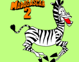 Disegno Madagascar 2 Marty pitturato su alice