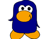 Disegno Pinguino 2 pitturato su alfredo 