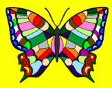Disegno Farfalla  pitturato su ketty