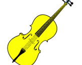 Disegno Violino pitturato su gabriele