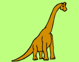 Disegno Branchiosauro  pitturato su Dinosauro Volante