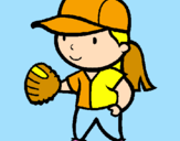 Disegno Giocatrice di baseball  pitturato su nicole campionessa di fut