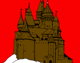 Disegno Castello medievale  pitturato su TOMMASO