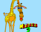 Disegno Madagascar 2 Melman pitturato su giuliaefrancesco         