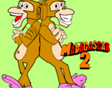 Disegno Madagascar 2 Manson & Phil 2 pitturato su andrea scomazzon