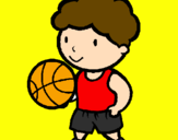 Disegno Giocatore di pallacanestro  pitturato su anónimo