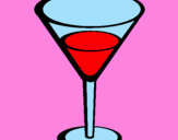 Disegno Cocktail pitturato su rachele