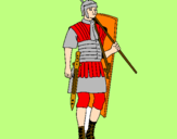Disegno Soldato romano  pitturato su Lucy e Lory