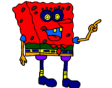 Disegno Spongebob pitturato su Luca 9