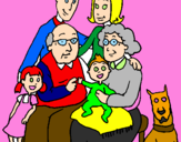 Disegno Famiglia pitturato su andrea