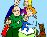 Disegno Famiglia pitturato su Maria 99