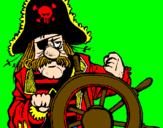 Disegno Capitano dei pirati  pitturato su MARY