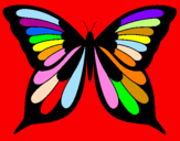 Disegno Farfalla 8 pitturato su beatrice