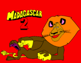 Disegno Madagascar 2 Alex pitturato su desirée