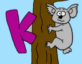 Disegno Koala  pitturato su byutiful