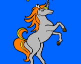 Disegno Unicorno pitturato su carlotta rodo