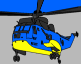 Disegno Elicottero di salvataggio  pitturato su DENIS