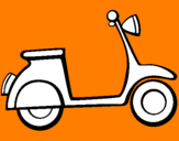 Disegno Vespa   pitturato su moto