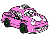 Disegno Herbie Tassista  pitturato su byutiful
