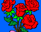 Disegno Mazzo di rose  pitturato su       sara varesio