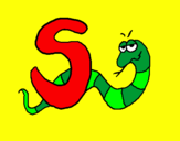 Disegno Serpente pitturato su asia10