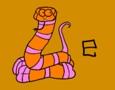 Disegno Serpente  pitturato su LORIS