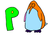 Disegno Pinguino pitturato su SARA