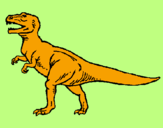Disegno Tyrannosaurus Rex  pitturato su Dinosauro Volante