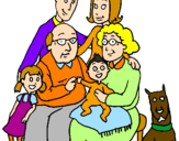 Disegno Famiglia pitturato su caterina bono