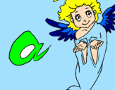 Disegno Angelo pitturato su angiul-giuliangelo 