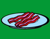 Disegno Bacon pitturato su manuel