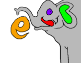 Disegno Elefante  pitturato su PASQUALE CHESSA