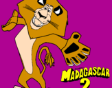 Disegno Madagascar 2 Alex 2 pitturato su gio