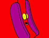 Disegno Hot dog pitturato su Noemi