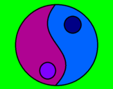 Disegno Yin e yang pitturato su  ILARIA