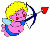 Disegno Cupido  pitturato su Emilya!