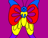 Disegno Farfalla  pitturato su lucri