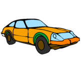 Disegno Auto sportiva  pitturato su carola