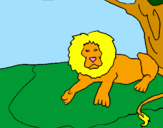 Disegno Il re leone pitturato su jacopo