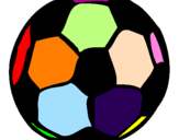Disegno Pallone da calcio pitturato su simone06